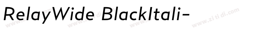 RelayWide BlackItali字体转换 RelayWide BlackItali字体转换